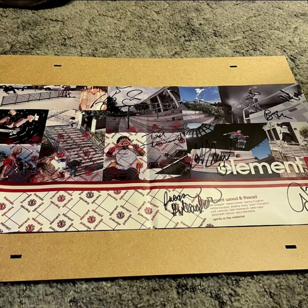 Skateboarding Signed Element Team 2003 Zumiez American Couch Tour (Bam)